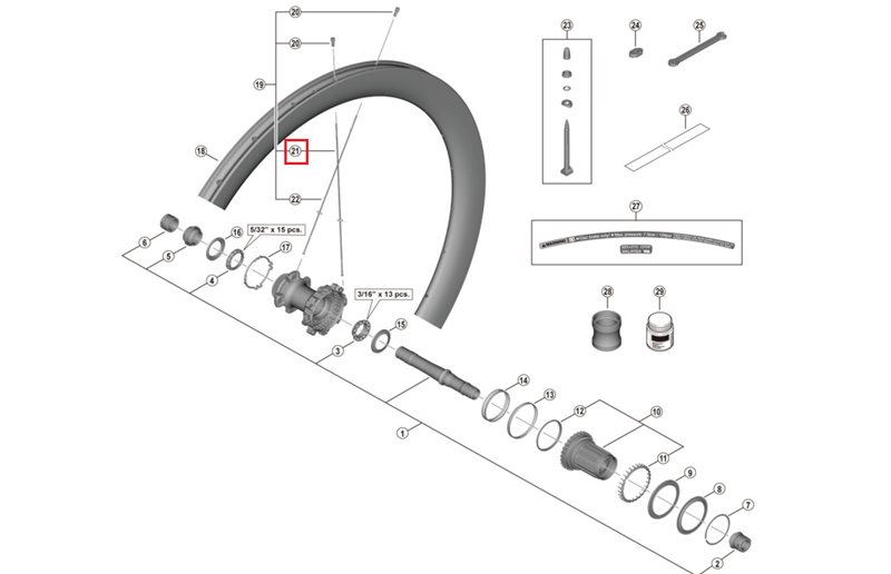 Pinna SHIMANO L.H. WH-R9270-C50-Tu-F