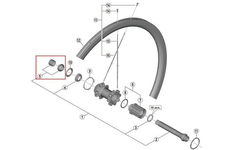 Shimano Vänster Lock Nut & Cone Wh-R9170