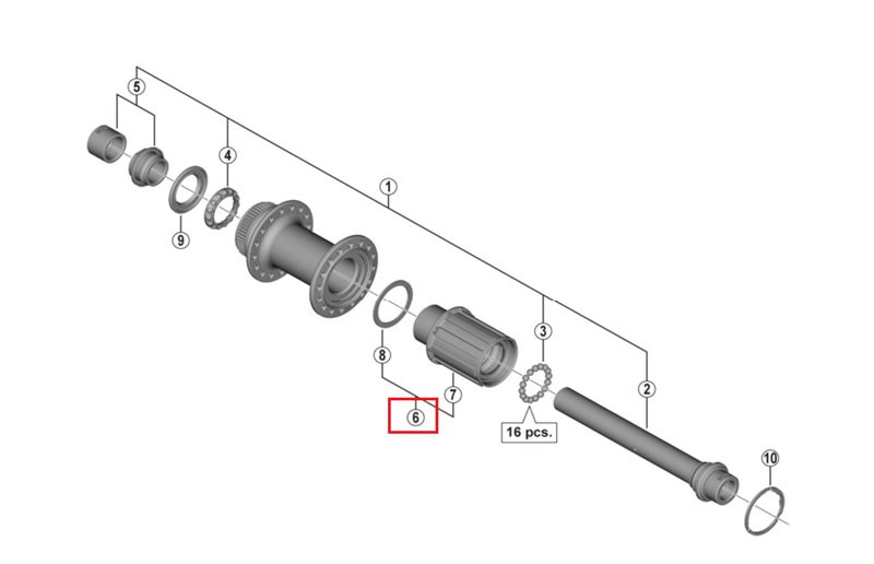 Vapaaratas SHIMANO WH-RS170-CL-R12