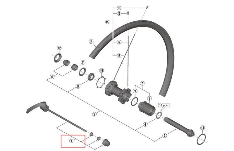 Shimano Pikalinkku 163mm Wh-Rs700-C30