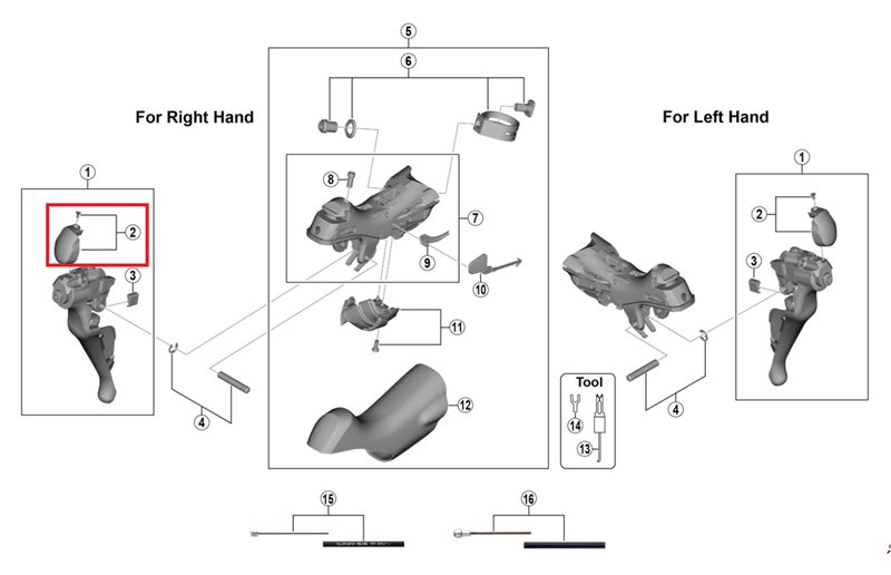 Shimano Nimenlaatta & Kiinnitysruuvi R.H. S