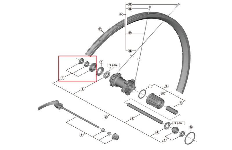 Shimano Lukitusmutteriyksikkö L.H. Wh-Rs300-Cl-R