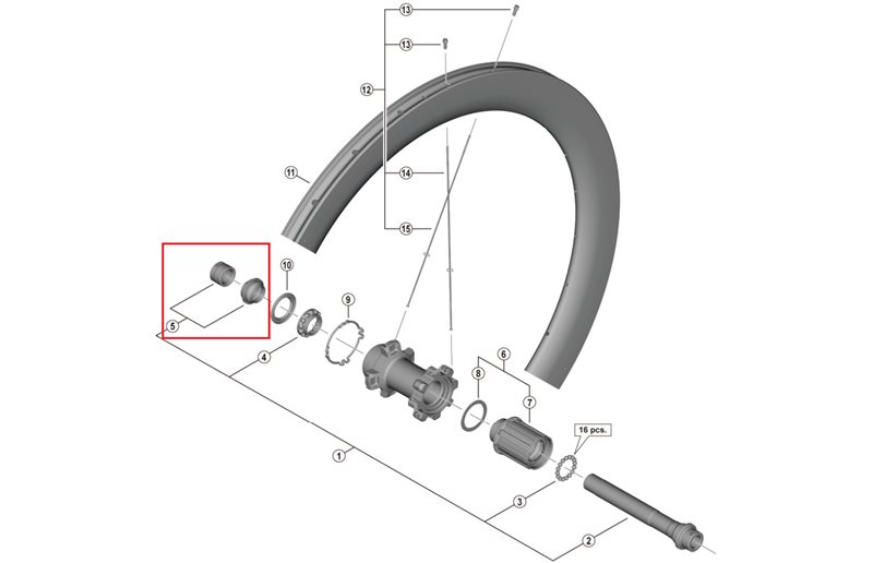 Shimano Lukkomutteriyksikkö L.H. Wh-Rx570-Tl-R