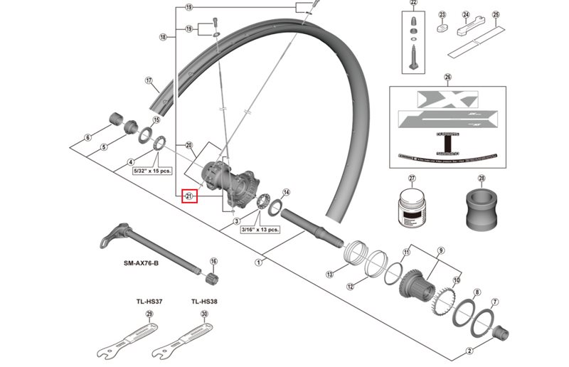 Shimano Eiker Høyre 277mm With Sp Wh-M810