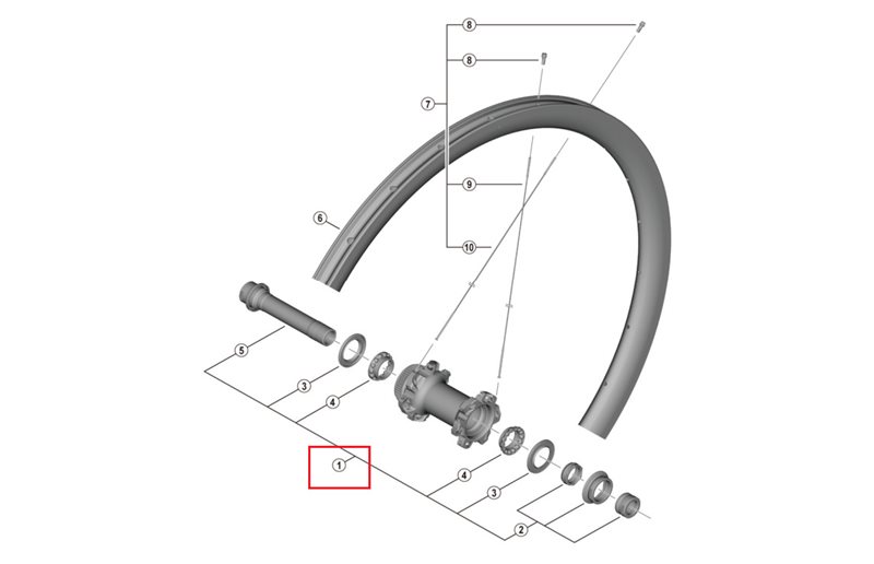 Shimano Kokonainen Navan Akseli Wh-R9270-C50-T