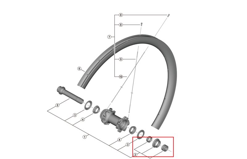 Shimano Lock Nut Unit R.H. Wh-R9270-C50-