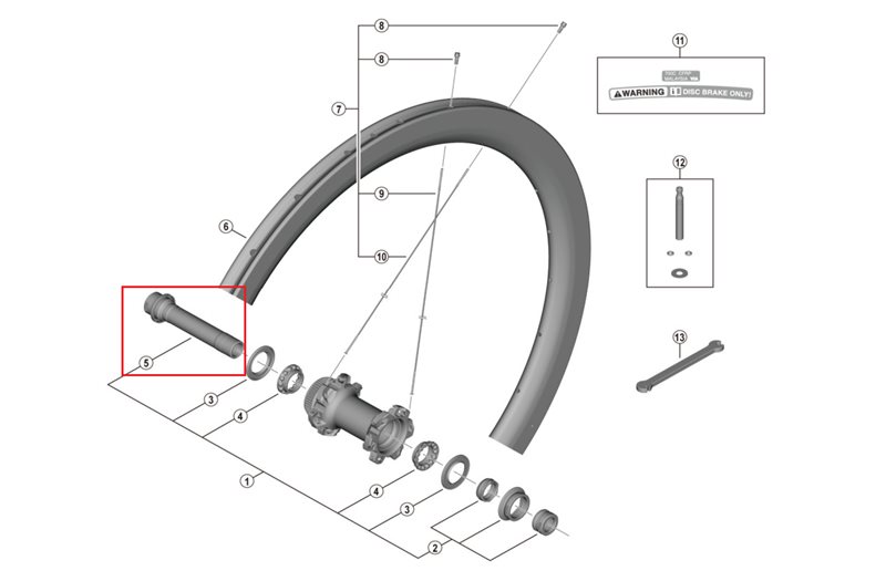 Shimano Navan Akseliyksikkö Wh-R9270-C50-Tu-F