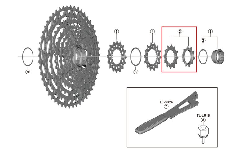 Irtorattaat Shimano M9100 12-vaihteinen 10-12T
