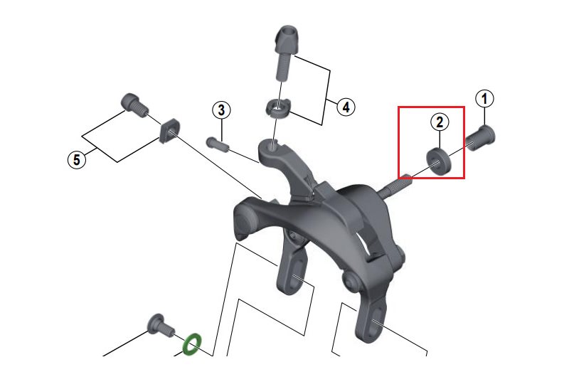Shimano Välikappale, Takana(2mm) Br-6700