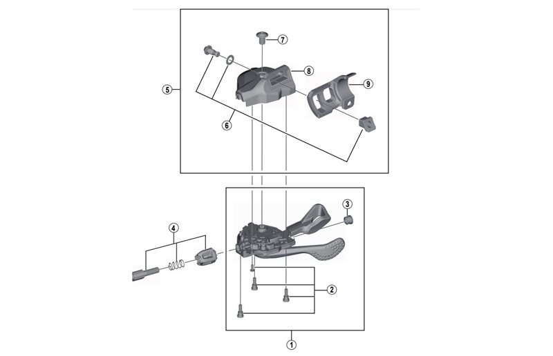 Shimano Dæksel Højre I-Spec II