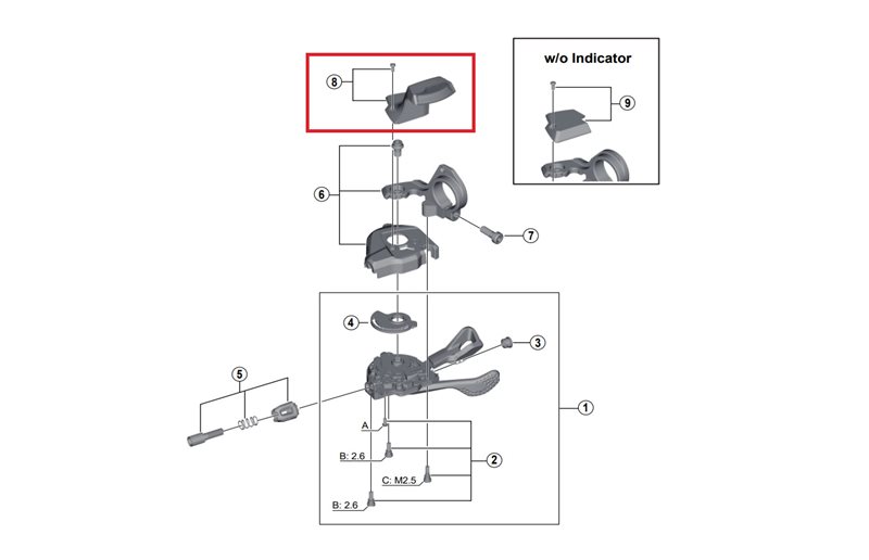 Shimano Indikatordel Højre