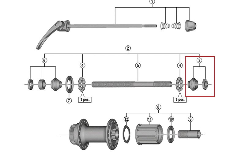 Shimano Kona Wh-T565 Højre Bag