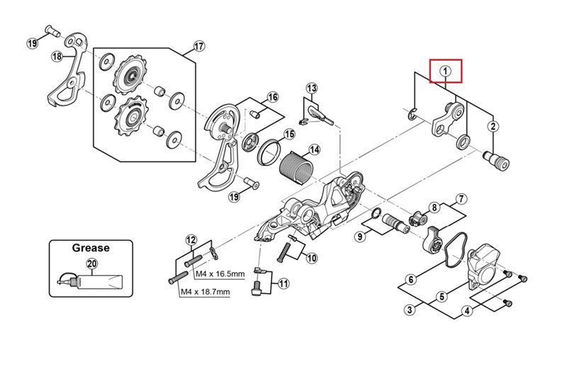 Shimano Beslag til Bagskifter Rd-M640-Fr
