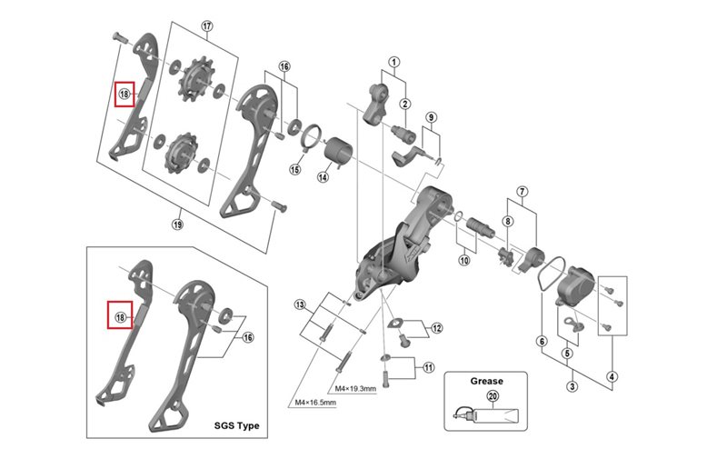 Shimano Indre Plader GS Type Xt
