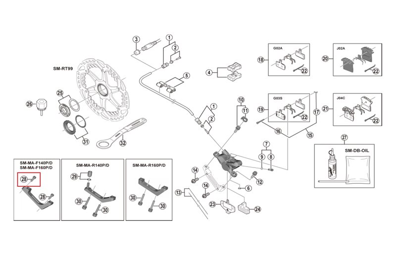 Shimano Converter Fastgørelsesbolt M5X14