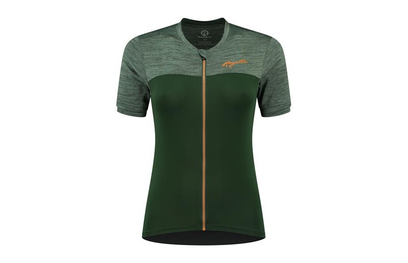 Rogelli Pyöräilypaita SS Melange Naisten Green/Coral