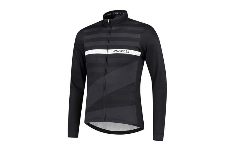 Rogelli Cykeltröja Stripe Black/Grey/White