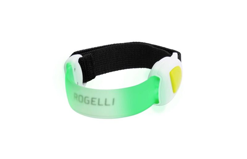 Huomiovalo Rogelli Trio LED Bracelet -ranneke Vihreä