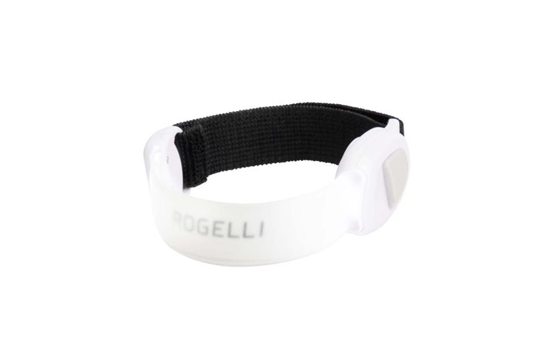 Huomiovalo Rogelli Trio LED Bracelet -ranneke Valkoinen