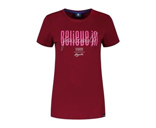 Rogelli Fritidsgenser Graphic T-skjorte Kvinner Bordeaux