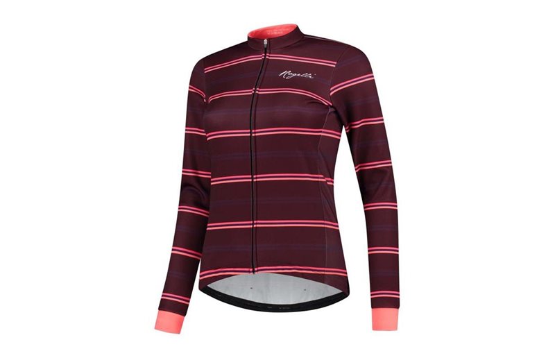 Rogelli Cykeljacka Stripe Women Bordeaux/Coral