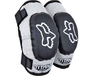 Armbågsskydd Fox PW Titan Elbow Guards Kids Black/Silver