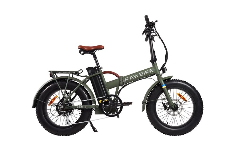 Taitettava sähköpyörä RAWBIKE 250E Army Vihreä