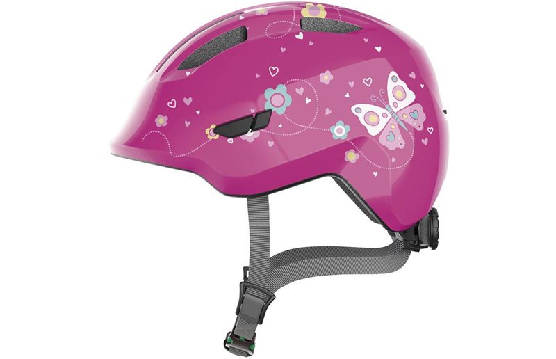Cykelhjälm Barn Abus Smiley 3.0 SE Pink Butterfly