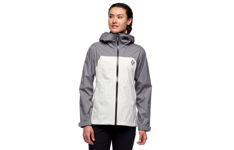 Black Diamond Stormline Stretch Rain Shell -sadetakki Naiset Alumiini/Tuhka
