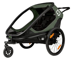 Hamax Cykelvagn Outback Twin 2 Barn Green/Black