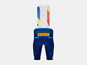 Santini Sykkelshorts Lidl-Trek Team Replica Mørkeblå/Gul