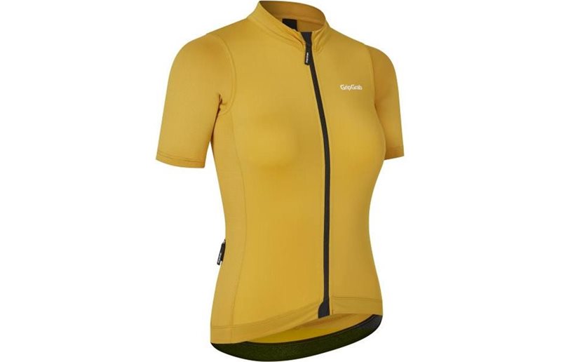GripGrab RIDE kortärmad cykeltröja dam Mustard Yellow