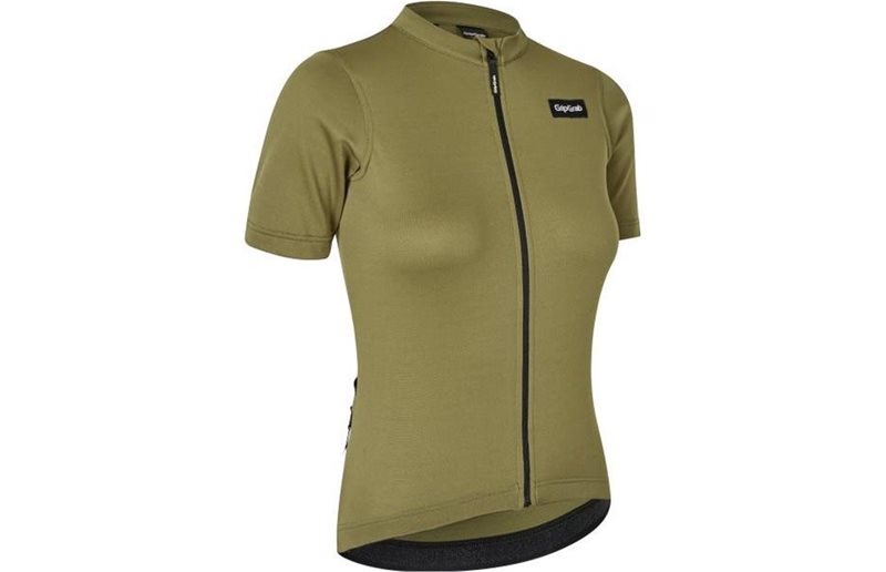 GripGrab Dame Gravelin Merinotech Kortermet Trøye Olivengrønn