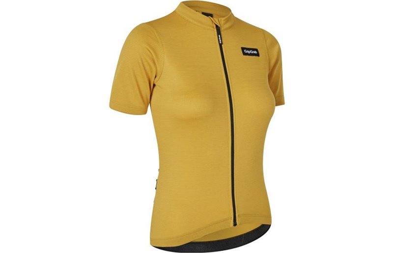 GripGrab Dame Gravelin Merinotech Kortermet Trøye Sennepsgul