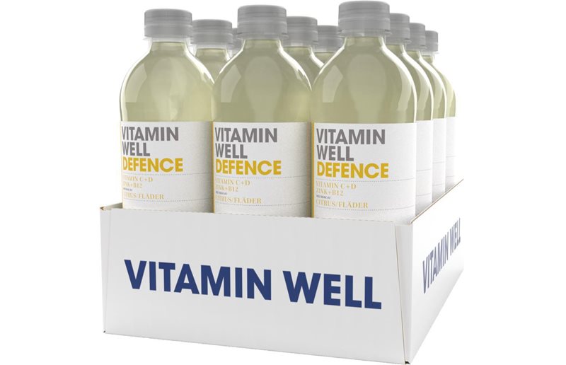 Vitamin Well Energidrikk Defence Flak Sitrus-Hyllebær