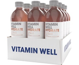 Vitamin Well Energiajuoma Hydrate Pakkaus Mansikka-Raparperi