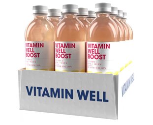 Vitamin Well Energiajuoma Boost Pakkaus Mustikka-Vadelma