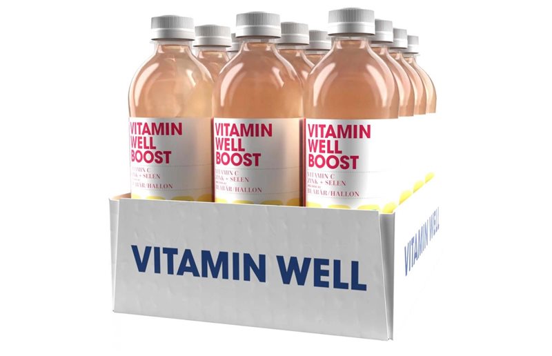 Vitamin Well Energidrikk Boost Palle Blåbær-Bringebær