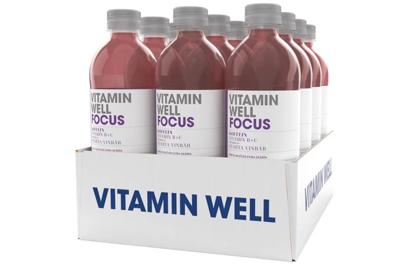 Vitamin Well Energiajuoma Focus Pakkaus Mustaherukka
