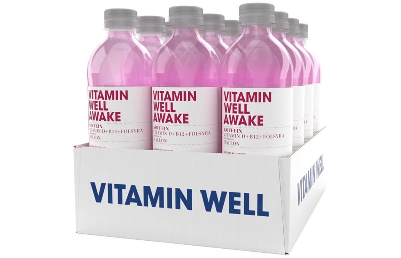Vitamin Well Energidrikk Awake Flak Bringebær