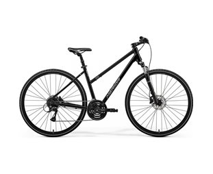 Naisten hybridipyörä Merida Crossway 20 Musta/Hopea