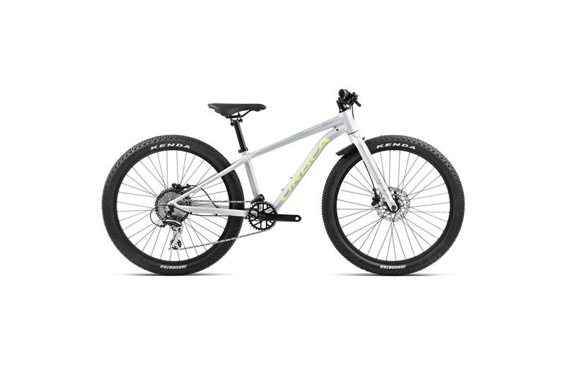 Lasten polkupyörä Orbea MX 24 TEAM Disc Halo Silver/Spicy Lime Matt