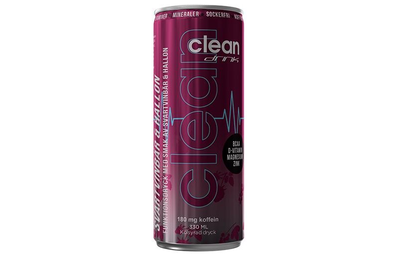 Clean Drink Energiujuoma BCAA 1kpl - Mustaherukka/Vadelma