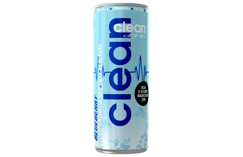 Clean Drink Energidrikk BCAA 1stk - Blåbær