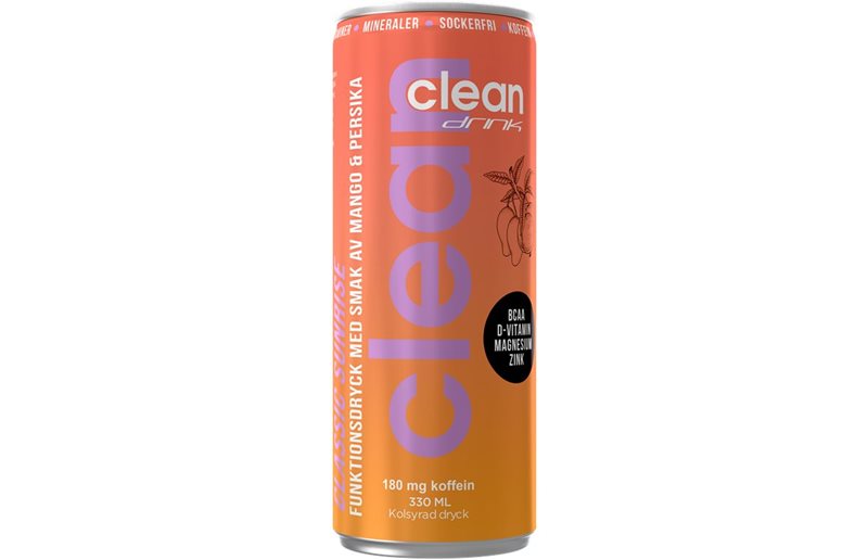Clean Drink Energidrikk BCAA 1 stk - Fersken/Mango