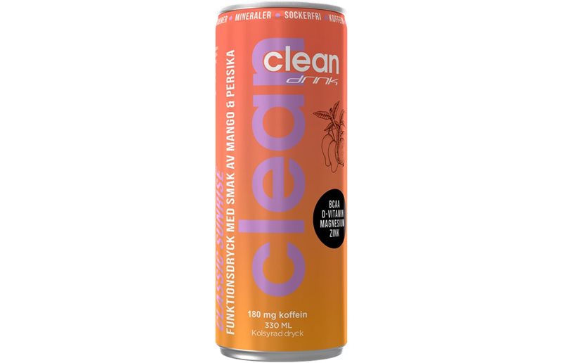 Clean Drink Energiujuoma BCAA 1kpl - Persikka/Mango