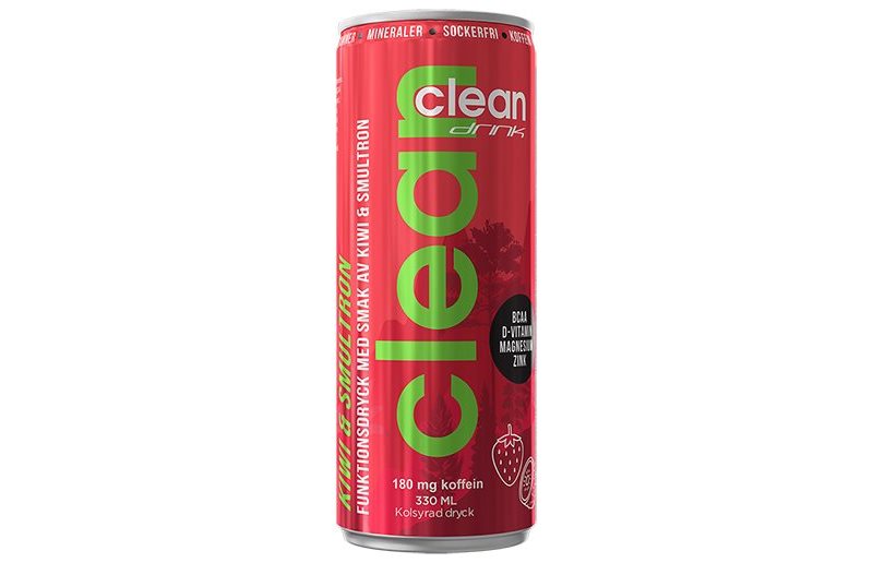 Clean Drink Energidrikk BCAA 1stk - Kiwi & Jordbær