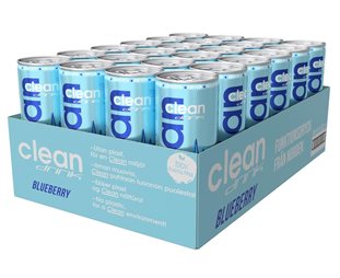 24 x Clean Drink Energidrikk BCAA Boks - Blåbær