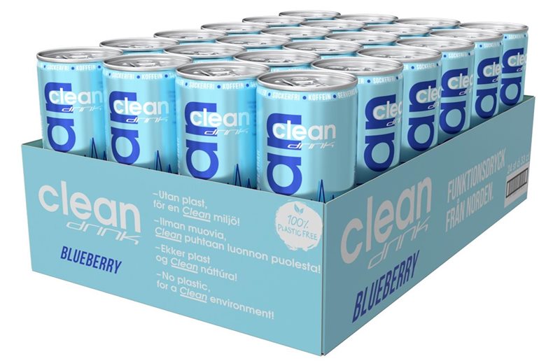 24 x Clean Drink Energiajuoma BCAA Lava - Blueberry