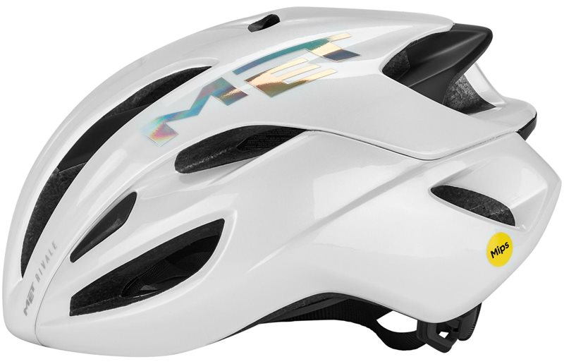 Met Cykelhjälm Racer Rivale Mips White/Glossy